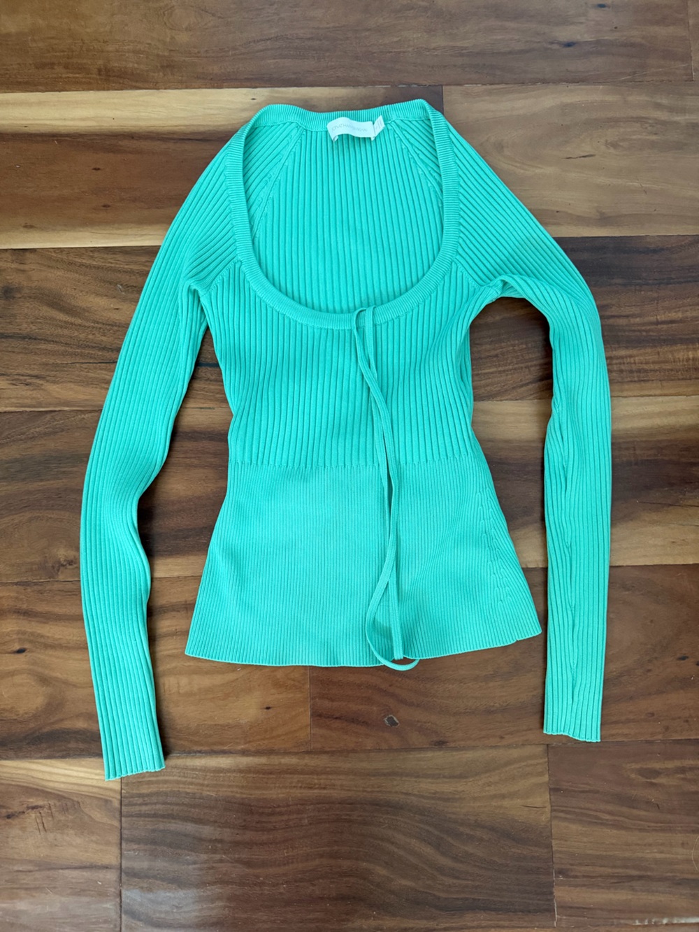 Jonathan Simkhai mint green scoop neck top